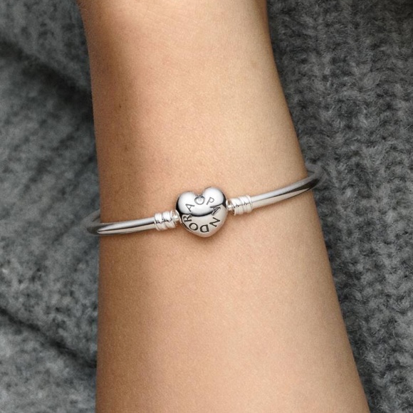 Pandora Bangle Bracelet and 8 charms - Picture 2 of 11